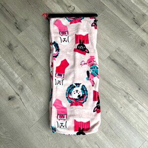 Betsey Johnson Plush Throw Blanket Christmas - 50x70 - Christmas Puppy Dogs